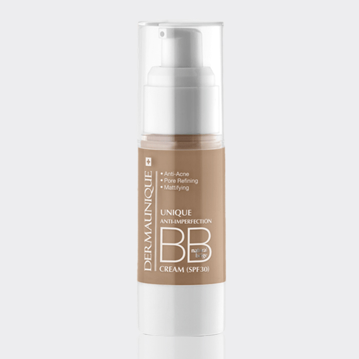 بی بی کرم ضد جوش و کنترل چربی درمایونیک Dermaunique Anti-Imperfection SPF30 BB Cream 30ml