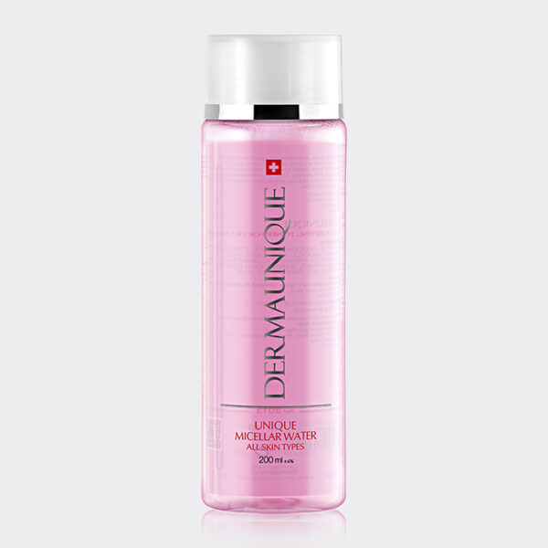 1-dermaunique-micellar-water.jpg میسلار واتر تسکیندهنده درمایونیک Dermaunique Micellar Water 200ml