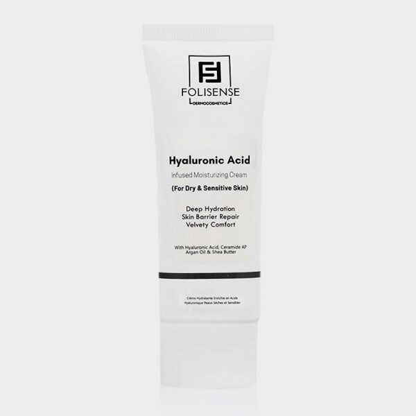 1-folisense-hyaluronic-acid-moisturizing-cream.jpg کرم مرطوبکننده هیالورونیک اسید فولیسنس Folisense Hyaluronic Acid Infused Moisturizing Cream 40ml