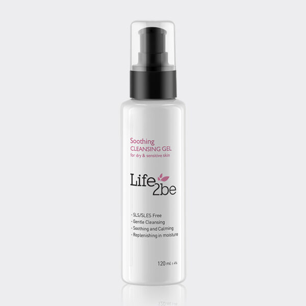 1-life-2-be-soothing-cleansing-gel.jpg ژل شستشو پوست خشک و حساس لایف تو بی Life 2 Be Soothing Cleansing Gel 120ml