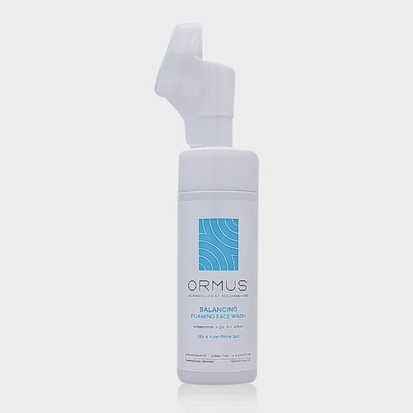 1-ormus-balancing-foaminf-face-wash.jpg فوم شستشو براش دار کنترل چربی اورموس Ormus Balancing Foaming Face Wash 150ml