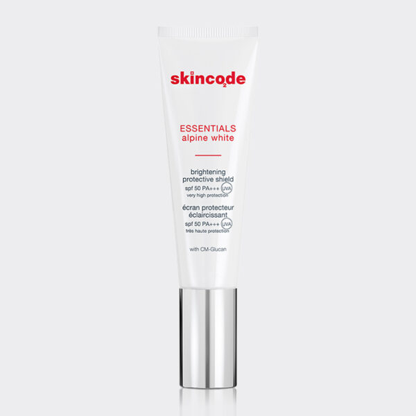 فلوئید ضد آفتاب روشن‌کننده اسکین کد Skincode Essentials Alpine White SPF50+ Brightening Protective Shield 30ml