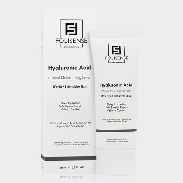 2-folisense-hyaluronic-acid-moisturizing-cream.jpg کرم مرطوبکننده هیالورونیک اسید فولیسنس Folisense Hyaluronic Acid Infused Moisturizing Cream 40ml